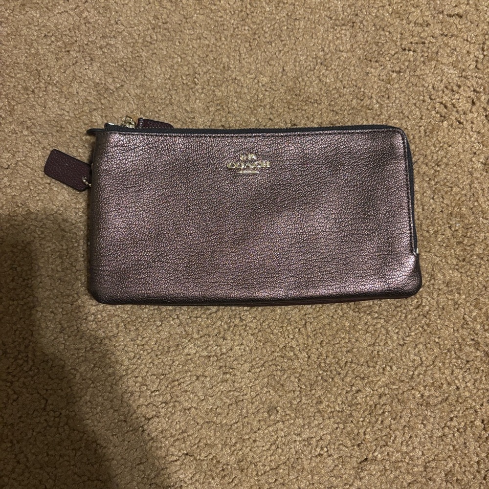 Coach Shimmering Purple Wristlet